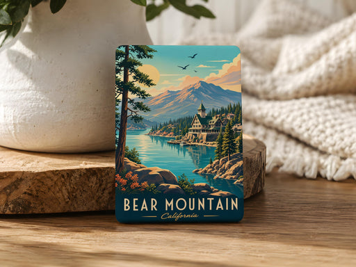 Bear Mountain California Fridge Magnet, Big Bear Lake Mountain Town Souvenir, San Bernardino National Forest Travel Gift