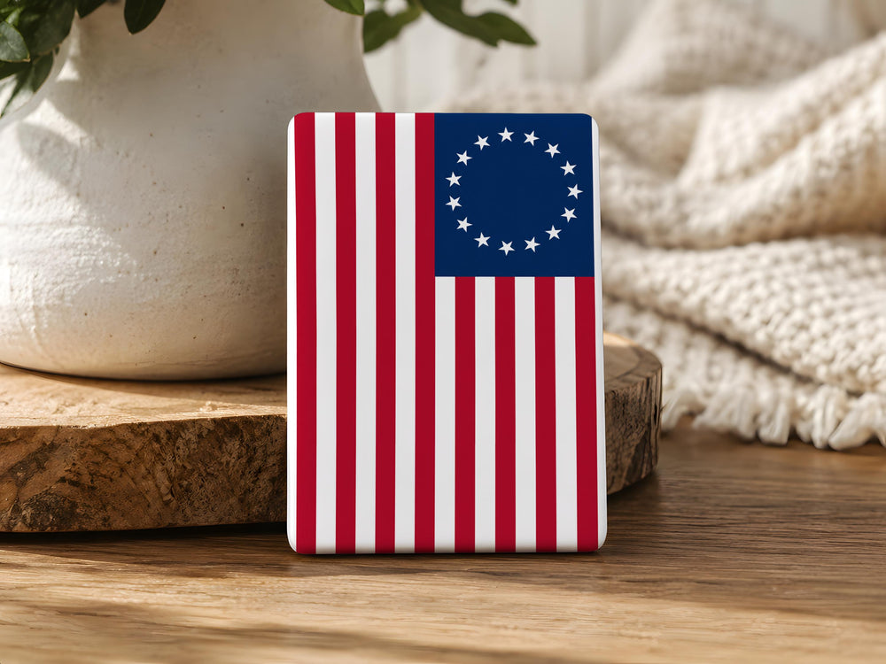 Betsy Ross Flag Fridge Magnet, 13 Star American Flag Magnet, Vintage USA Patriotic Flag Refrigerator Magnet