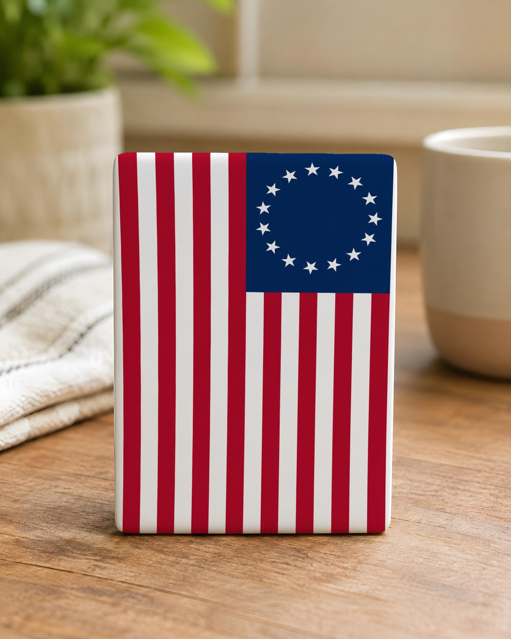 Betsy Ross Flag Fridge Magnet, 13 Star American Flag Magnet, Vintage USA Patriotic Flag Refrigerator Magnet