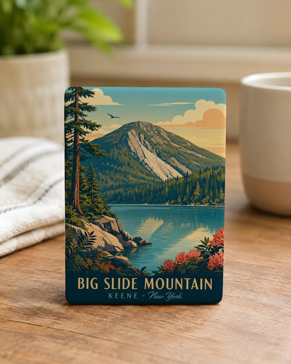 Big Slide Mountain Fridge Magnet, Adirondack Mountain Souvenir Magnet, New York Hiking Peak Keepsake Magnet