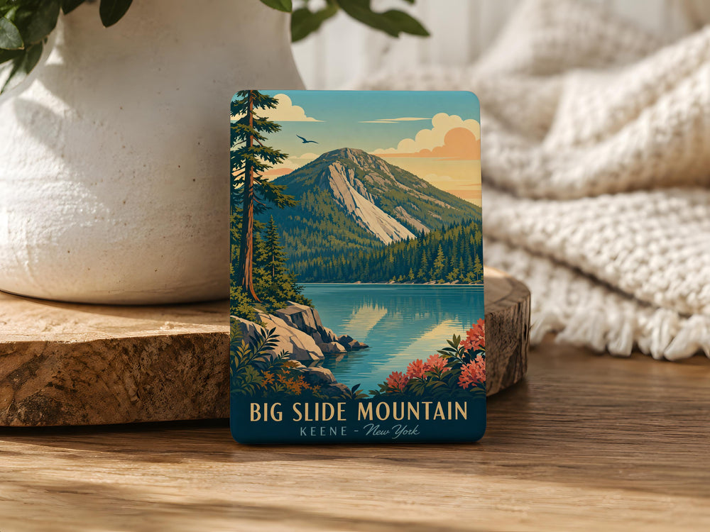 Big Slide Mountain Fridge Magnet, Adirondack Mountain Souvenir Magnet, New York Hiking Peak Keepsake Magnet