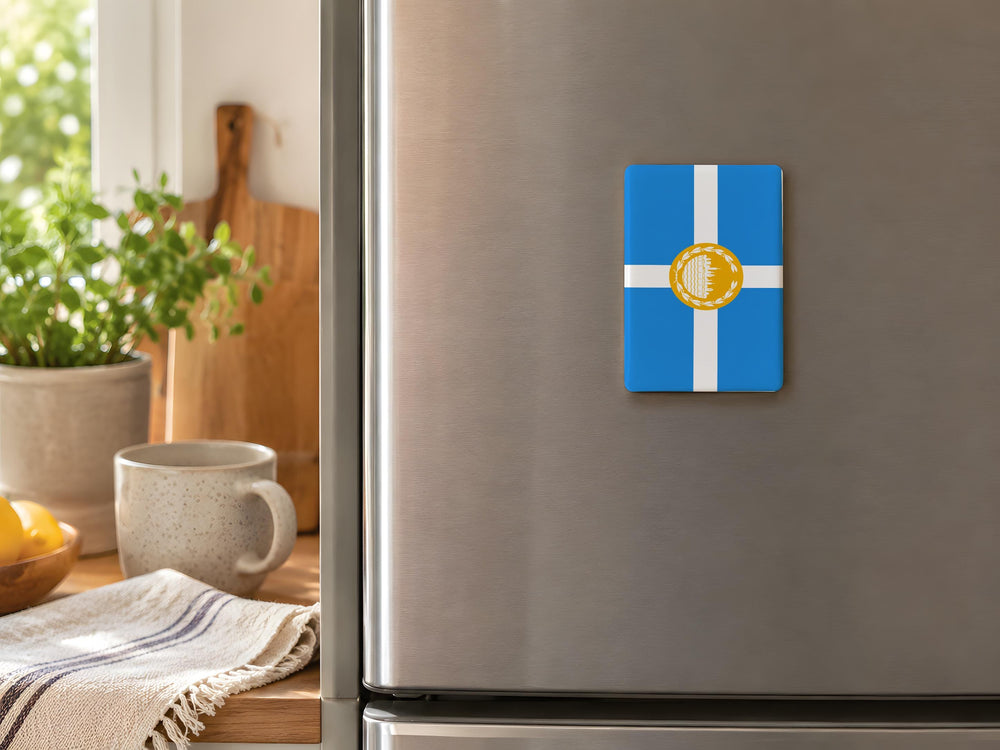 Boston Flag Fridge Magnet, Massachusetts State Flag Magnet, Boston MA Souvenir Magnet, New England Travel Gift Magnet