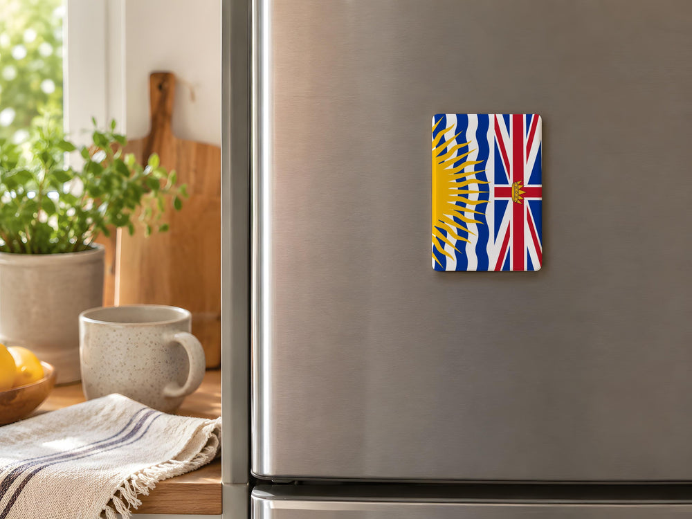 British Columbia Provincial Flag Fridge Magnet, Canada Province Souvenir Magnet, BC Flag Refrigerator Magnet