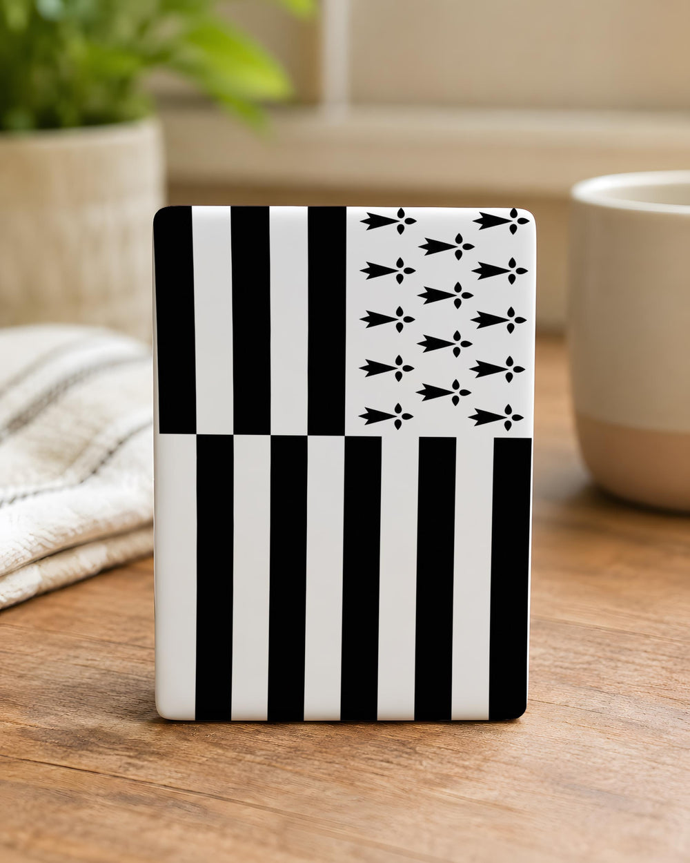 Brittany Flag Fridge Magnet, Brittany France Regional Flag Kitchen Magnet, Breton Pride Souvenir Magnet