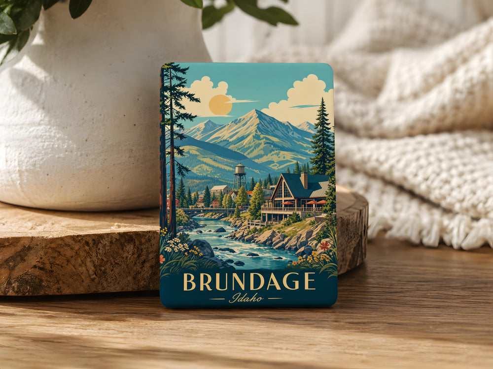Brundage Fridge Magnet, Brundage Place Name Souvenir Magnet, Brundage Travel Keepsake Refrigerator Magnet