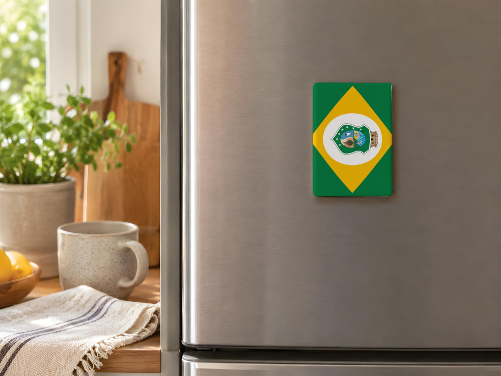 Ceará State Flag Fridge Magnet, Brazil Ceará Flag Magnet, Fortaleza Souvenir Magnet, Brazilian State Flag Kitchen Magnet