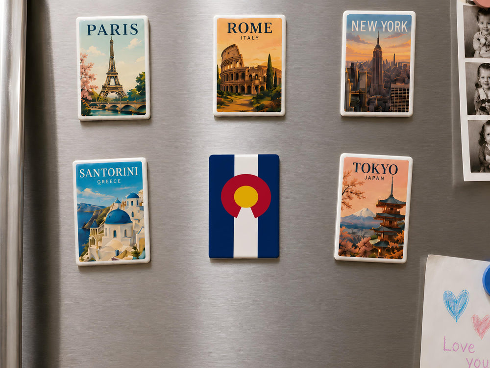 Colorado State Flag Fridge Magnet, Colorado Flag Magnet, Rocky Mountain State Souvenir Magnet, Colorado Gift