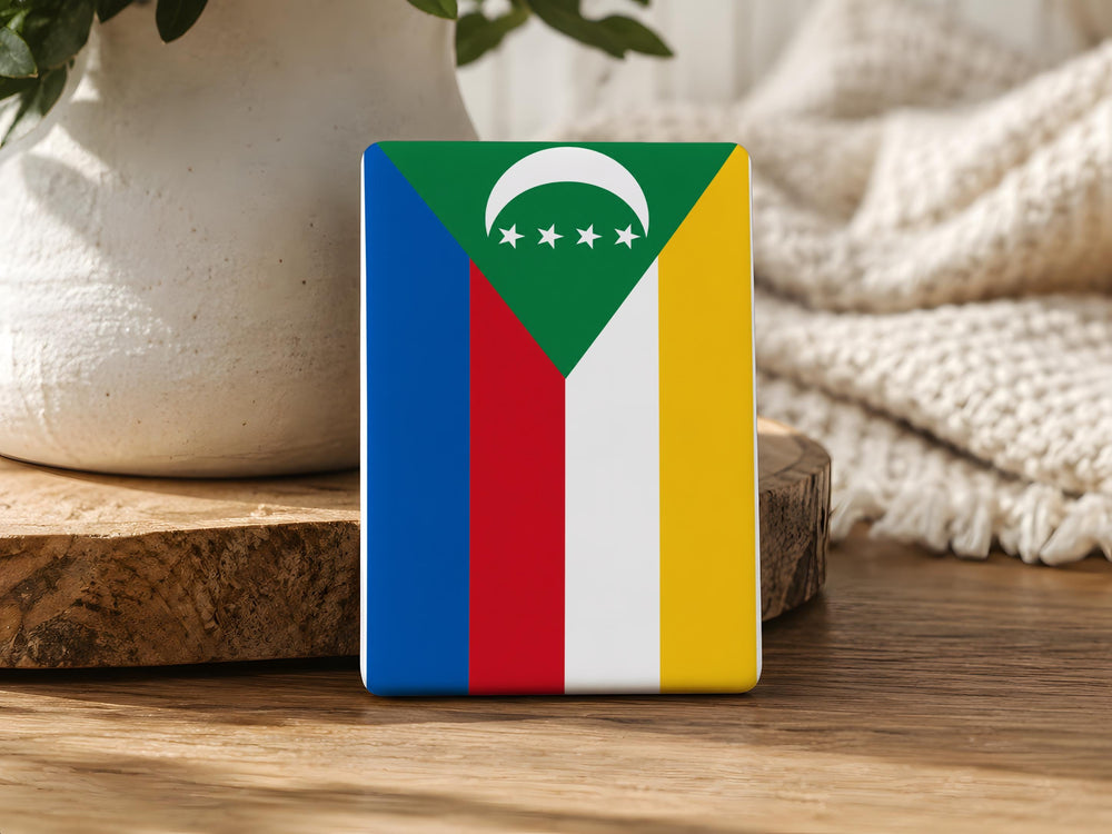 Comoros Flag Fridge Magnet, Comoros Souvenir Magnet, Union of the Comoros Travel Gift, Island Nation Flag Magnet