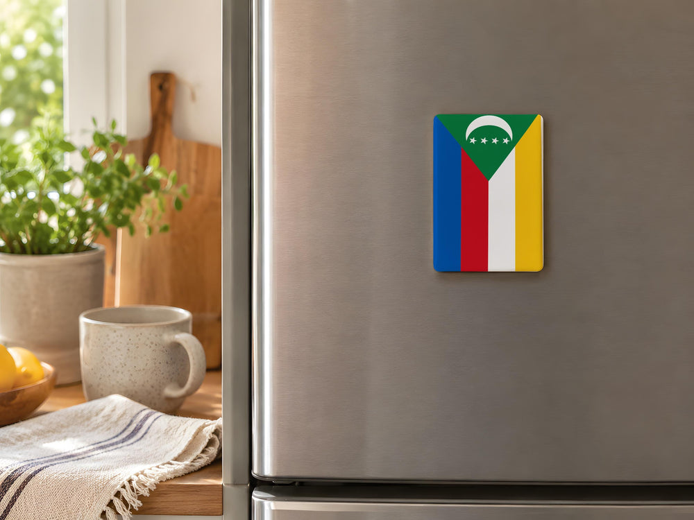 Comoros Flag Fridge Magnet, Comoros Souvenir Magnet, Union of the Comoros Travel Gift, Island Nation Flag Magnet
