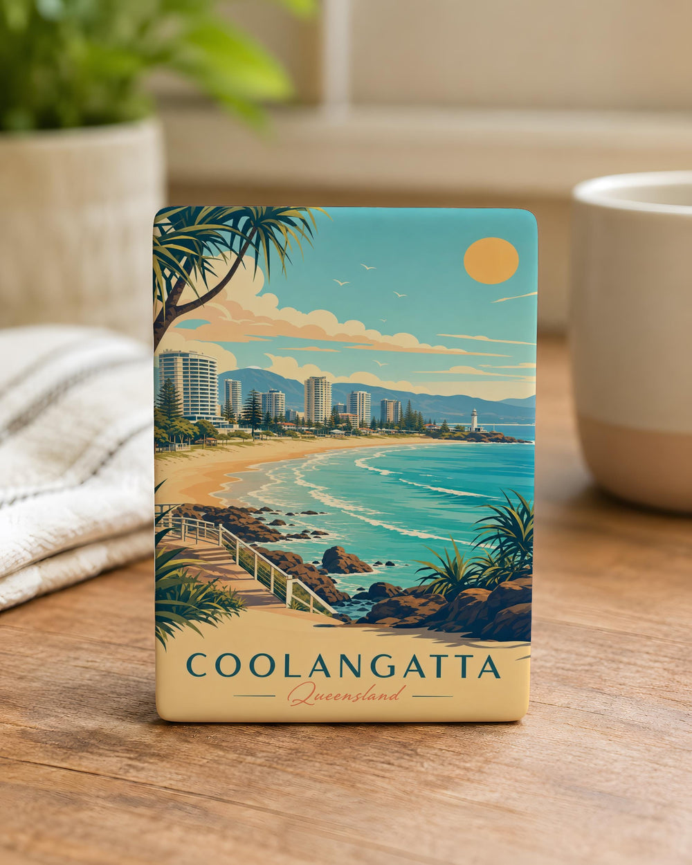 Coolangatta Beach Fridge Magnet, Coolangatta Queensland Australia Souvenir Magnet, Coastal Beach Travel Keepsake Gift