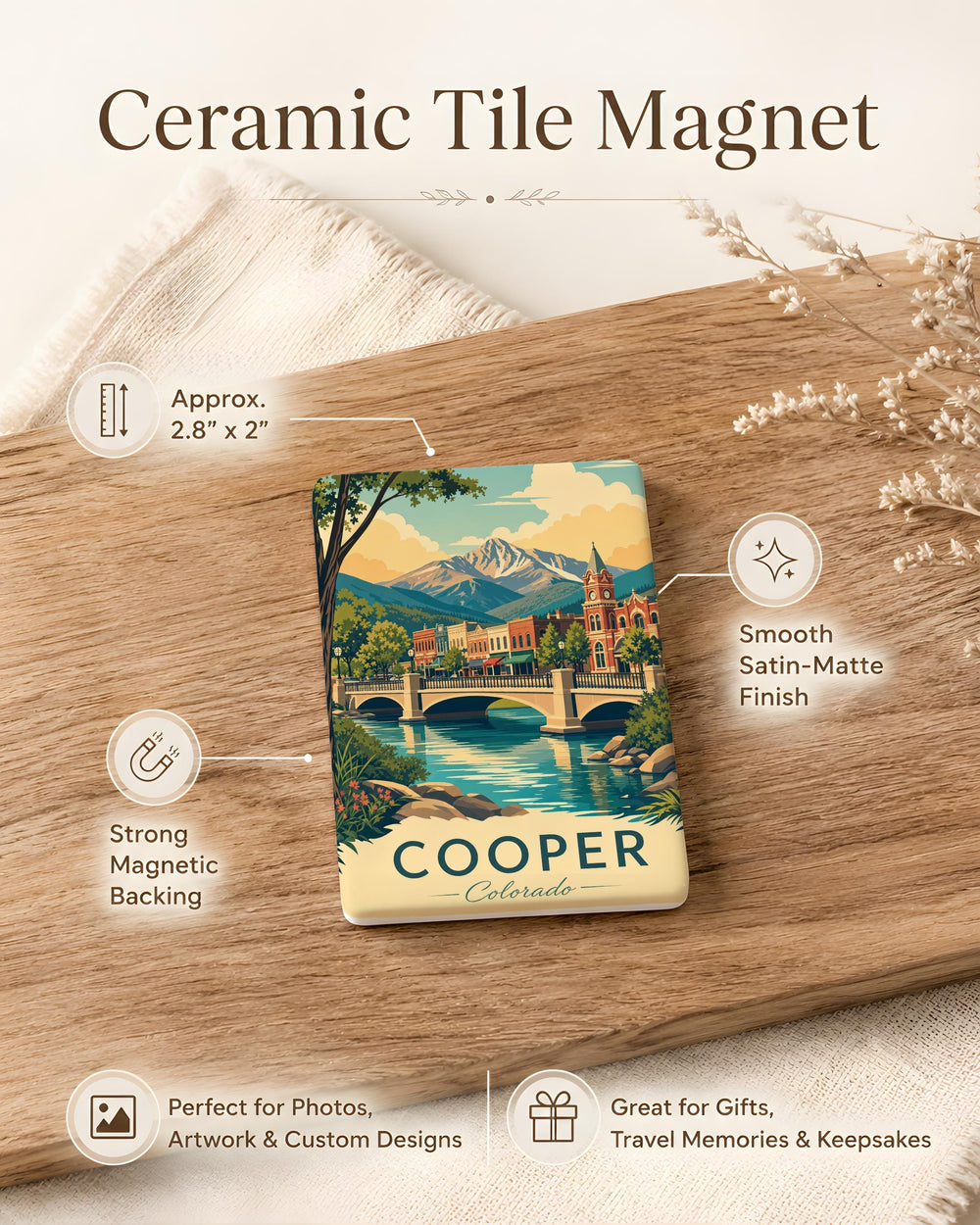 Cooper Fridge Magnet, Cooper Name Magnet, Personalized Cooper Gift, Custom Name Refrigerator Magnet, Kitchen Decor Magnet
