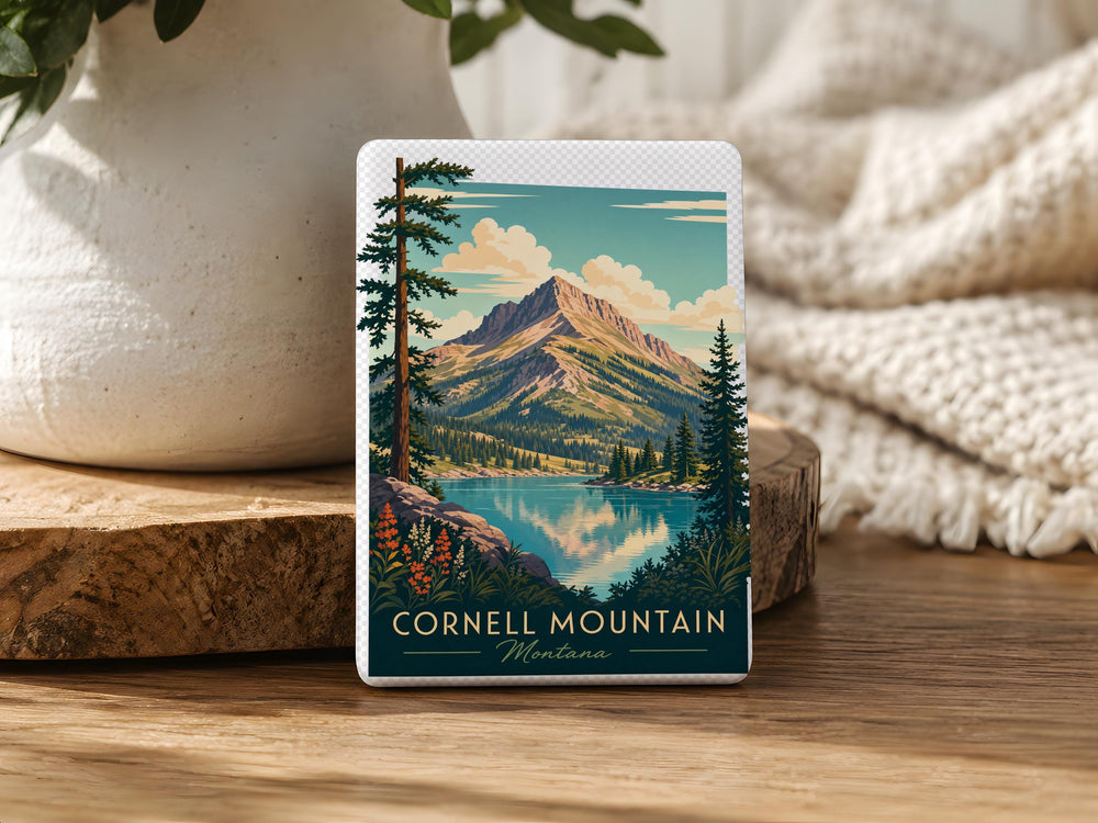 Cornell Mountain Fridge Magnet, Catskill Mountains Souvenir, New York Hiking Peak Keepsake Magnet, Mountain Landscape Magnet