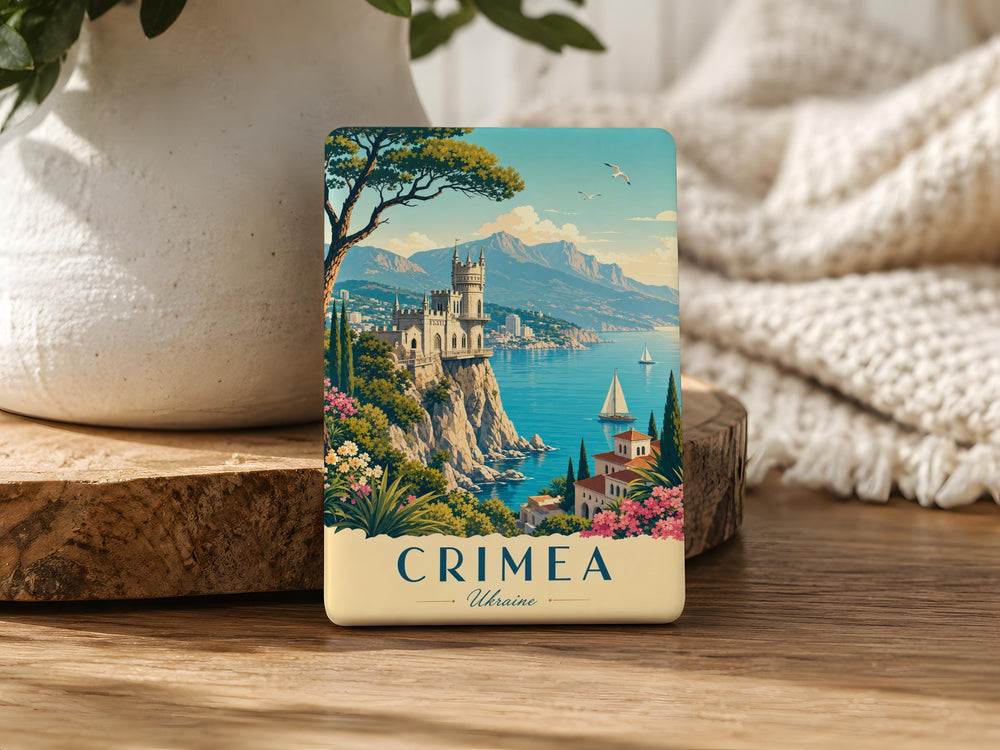 Crimea Fridge Magnet, Crimea Souvenir Magnet, Crimean Peninsula Travel Gift, Crimea Landmark Keepsake Magnet, Ukraine Map Magnet