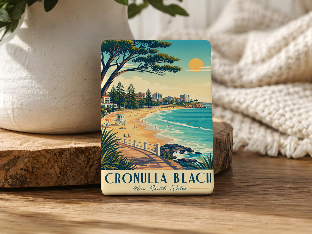 Cronulla Beach Fridge Magnet, Cronulla NSW Australia Souvenir Magnet, Beach Coastal Travel Keepsake Gift