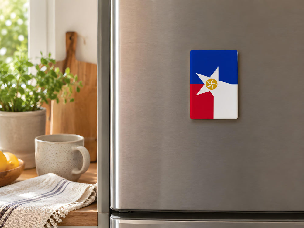 Dallas Flag Fridge Magnet, Dallas Texas Flag Magnet, Texas Souvenir Magnet, Lone Star State Kitchen Magnet, Dallas Gift