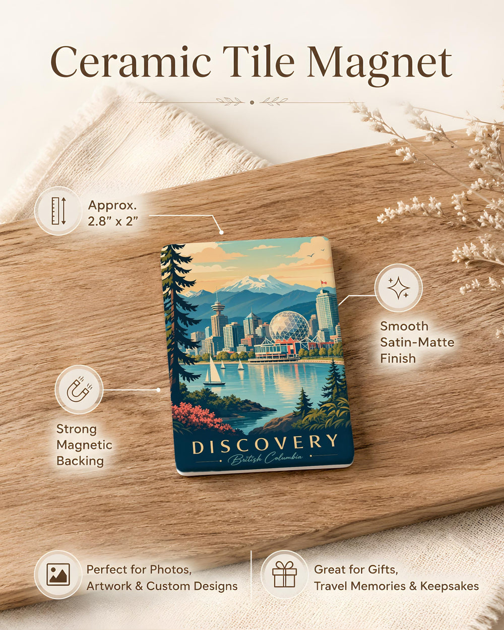 Discovery Fridge Magnet, Exploration Theme Magnet, Adventure Discovery Souvenir Magnet, Travel Discovery Gift, Curious Explorer Decor