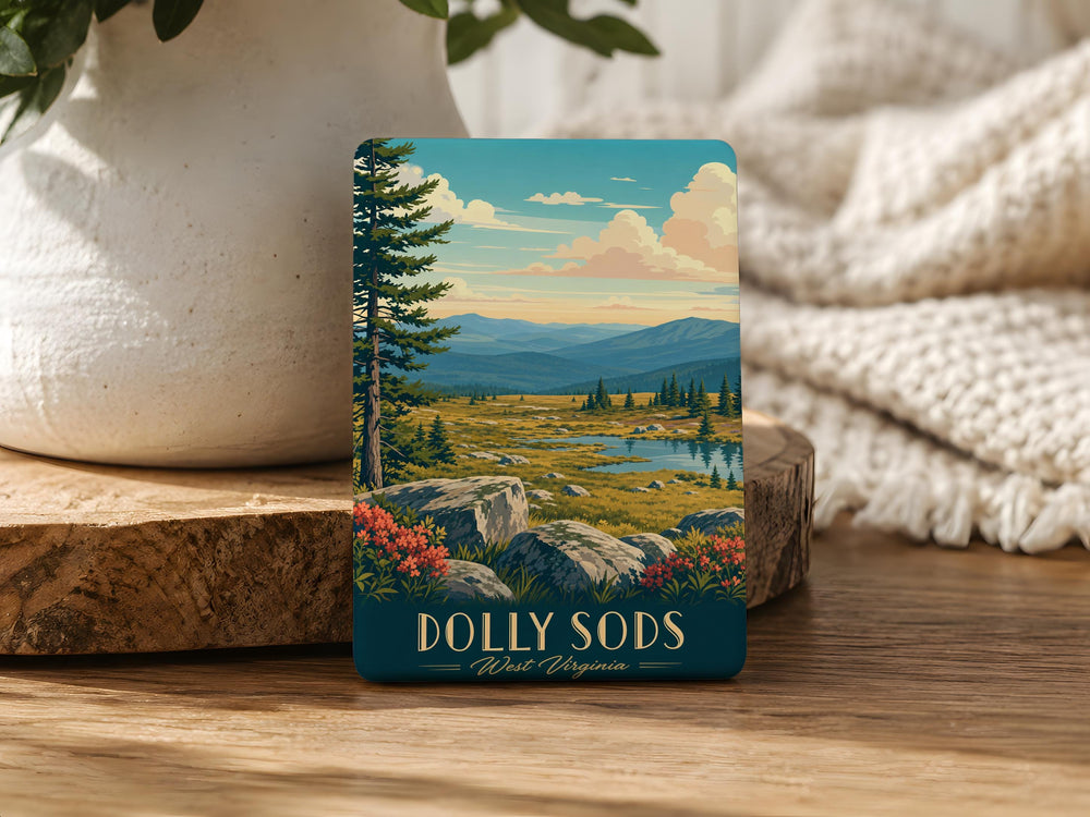 Dolly Sods Wilderness Fridge Magnet, West Virginia Mountain Landscape Souvenir Magnet, Hiking & Camping Travel Keepsake