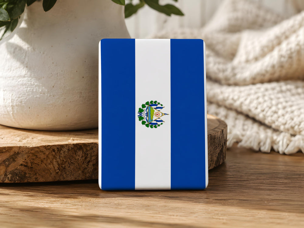 El Salvador Flag Fridge Magnet, El Salvador National Flag Magnet, Salvadoran Flag Kitchen Refrigerator Magnet Souvenir Gift