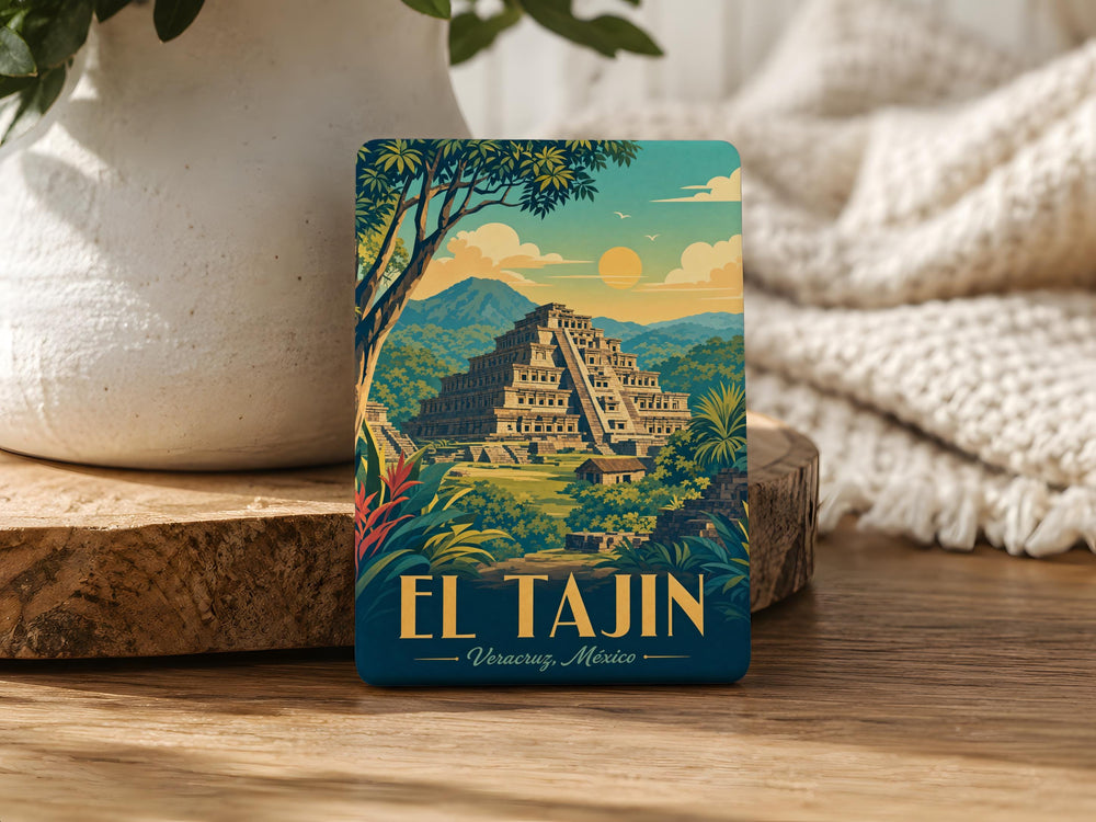 El Tajin Fridge Magnet, El Tajin Mexico Landmark Souvenir Magnet, Totonac Ruins Travel Gift, Veracruz Mexico Keepsake Magnet