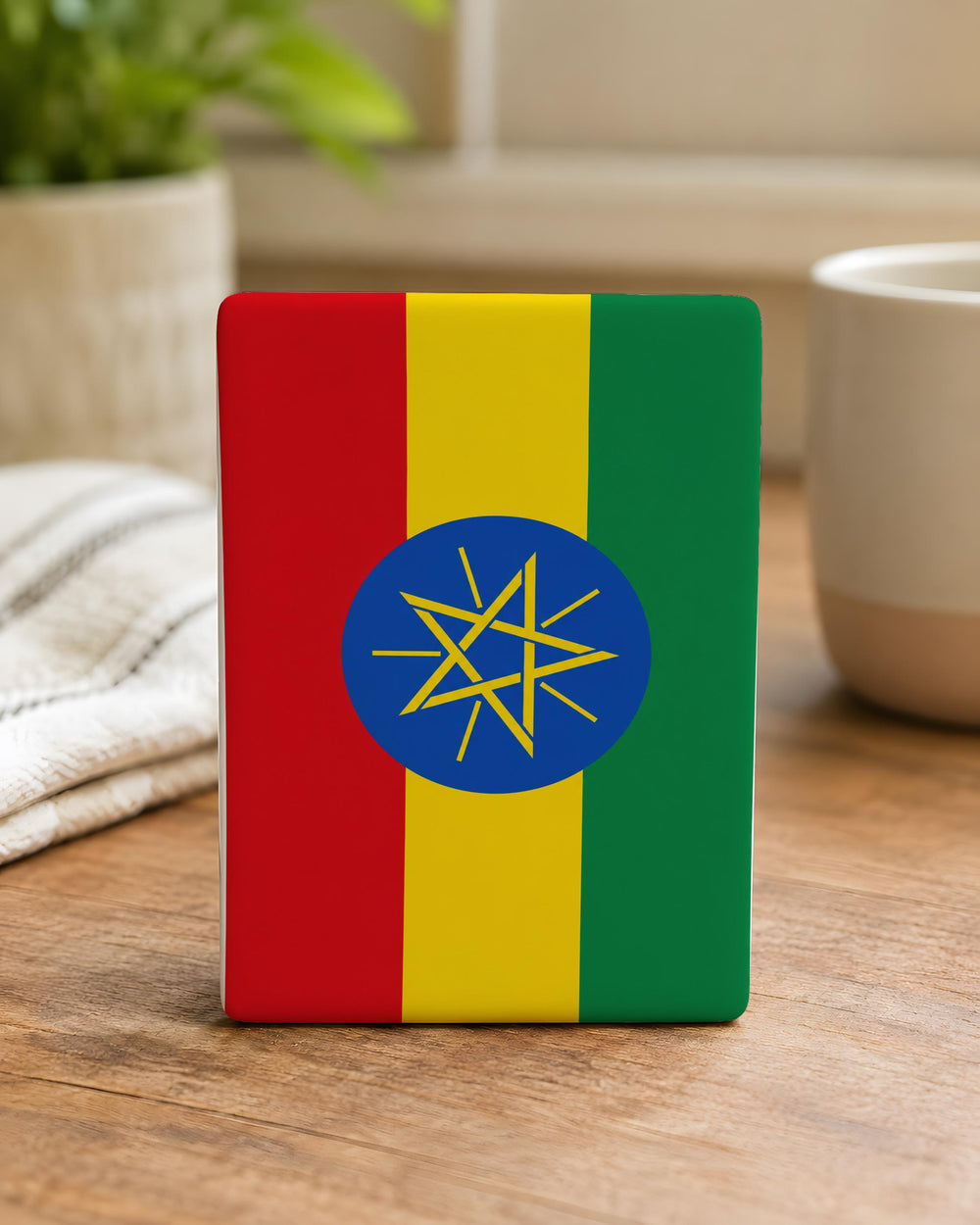 Ethiopia Flag Fridge Magnet, Ethiopian Flag Magnet, Ethiopia Souvenir Magnet, Ethiopian Pride Kitchen Magnet