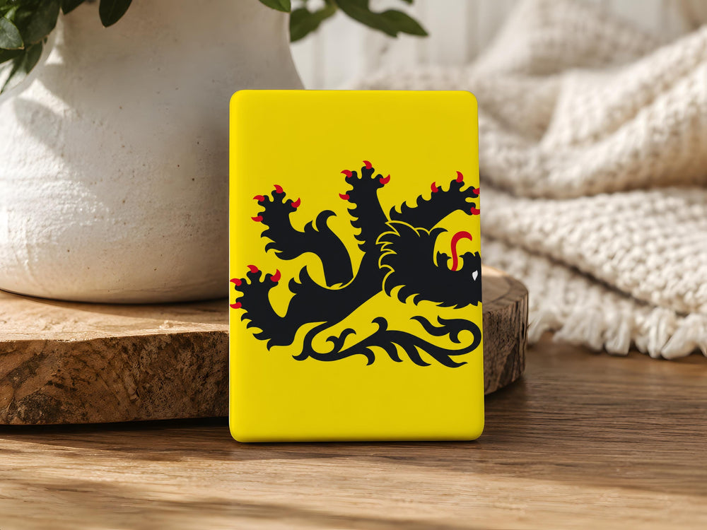 Flanders Flag Fridge Magnet, Belgium Regional Flag Magnet, Flanders Lion Flag Kitchen Refrigerator Magnet Souvenir
