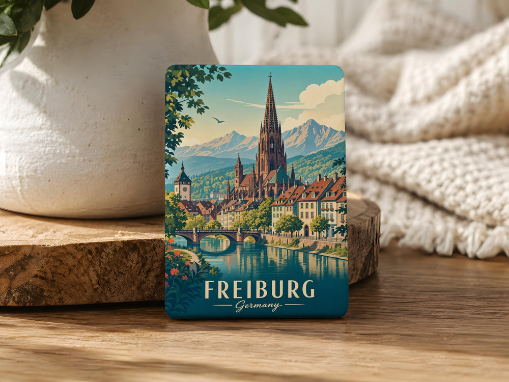 Freiburg Germany Fridge Magnet, Freiburg City Souvenir Magnet, Black Forest Travel Gift, German Landmark Keepsake Magnet
