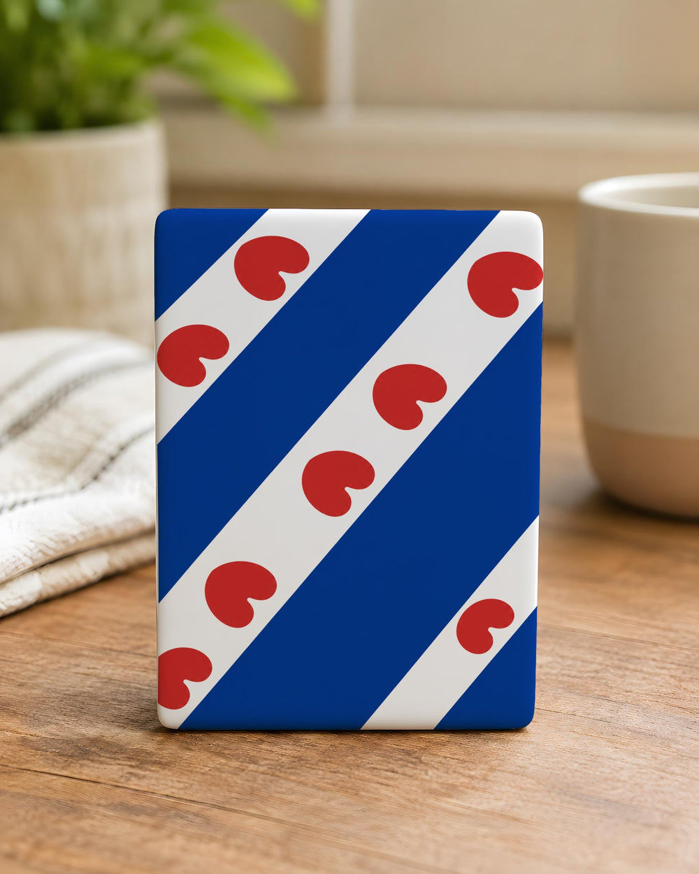 Friesland Flag Fridge Magnet, Dutch Province Flag Magnet, Netherlands Friesland Souvenir Magnet, Fridge Decor Magnet