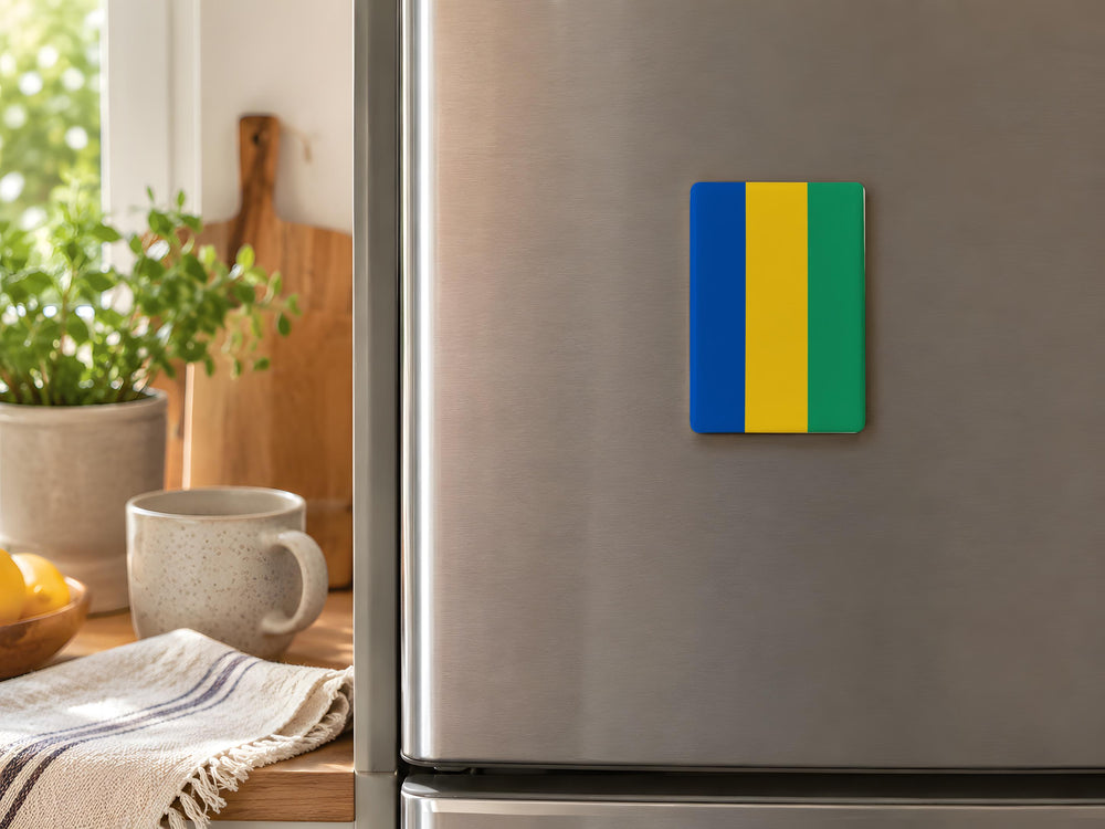Gabon Flag Fridge Magnet, Gabon Souvenir Magnet, Libreville Travel Keepsake, African Country Flag Kitchen Magnet