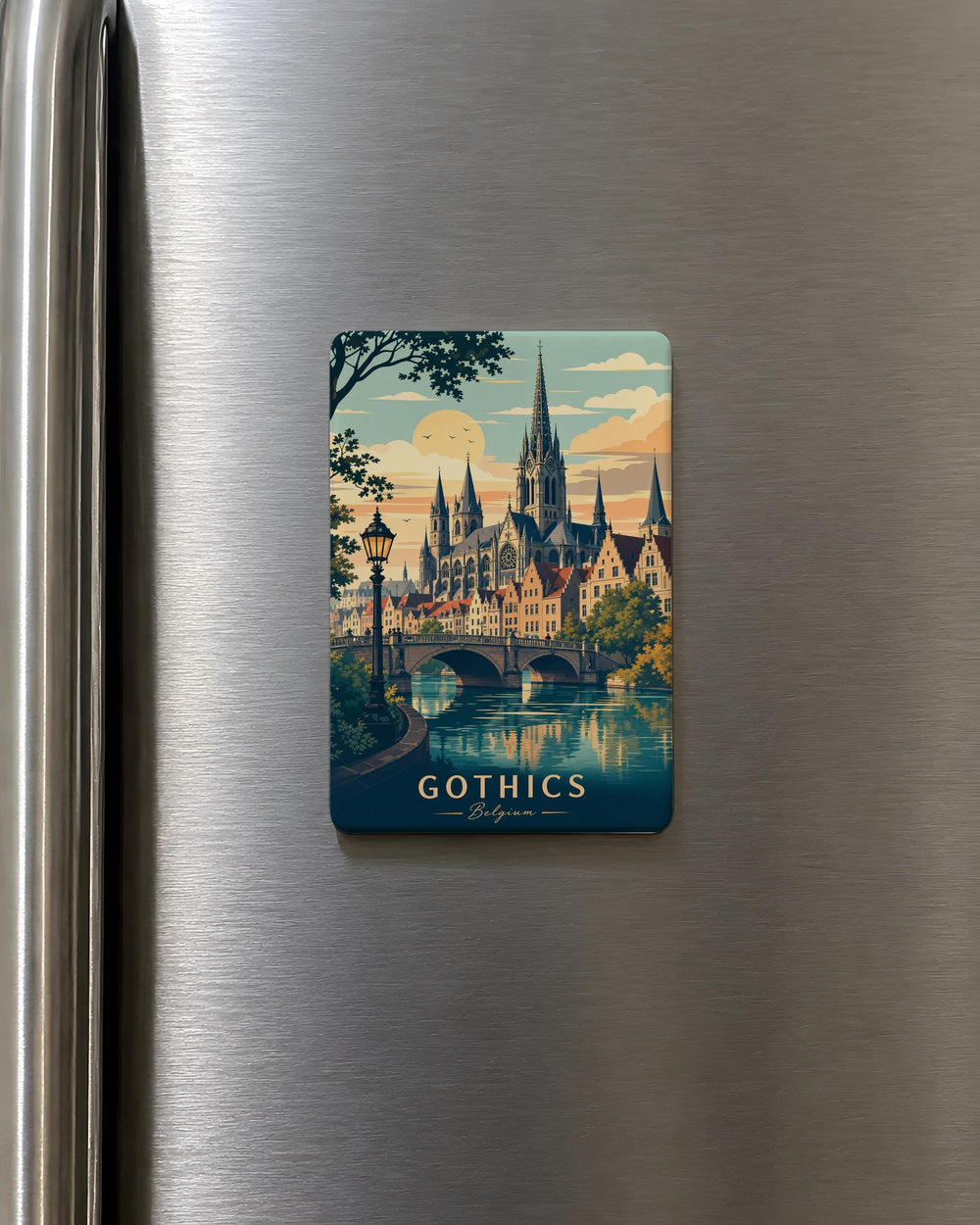 Gothics Fridge Magnet, Gothic Theme Magnet, Dark Cathedral & Haunted Aesthetic Kitchen Magnet, Spooky Home Decor Magnet