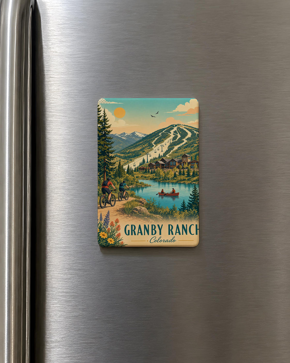Granby Ranch Fridge Magnet, Colorado Ski Resort Mountain Lodge Souvenir Magnet, Winter Vacation Travel Gift