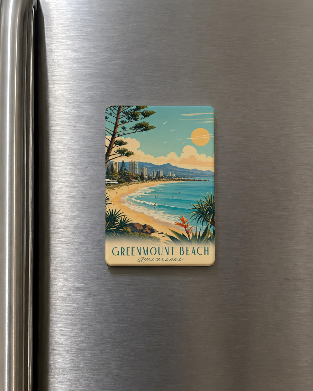 Greenmount Beach Fridge Magnet, Greenmount Beach Souvenir Magnet, Coastal Beach Destination Keepsake Magnet