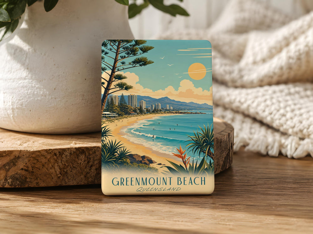 Greenmount Beach Fridge Magnet, Greenmount Beach Souvenir Magnet, Coastal Beach Destination Keepsake Magnet