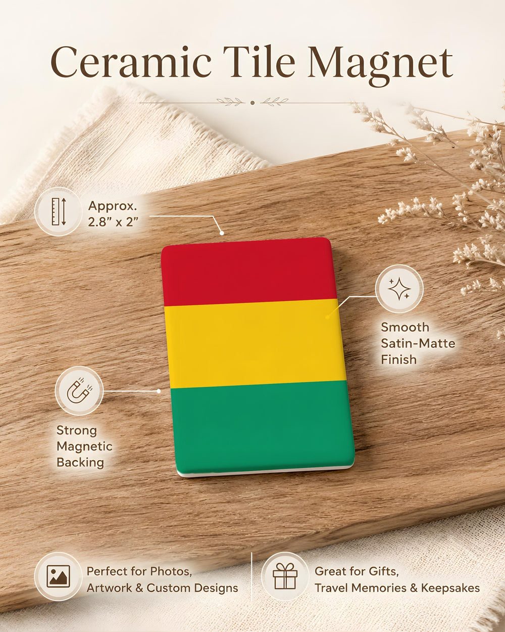 Guinea Flag Fridge Magnet, Guinea National Flag Magnet, Guinea Souvenir Magnet, Conakry Guinea Travel Magnet, Gift for Guinea Fans