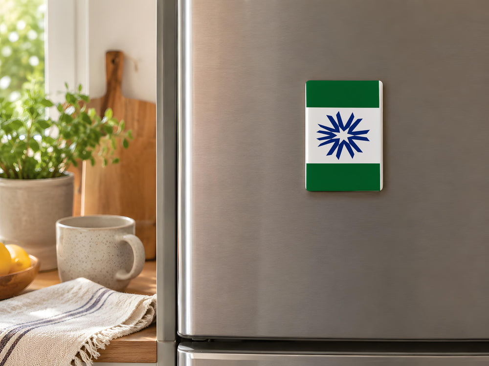 Hokkaido Prefecture Flag Fridge Magnet, Japan Regional Flag Magnet, Hokkaido Souvenir Refrigerator Magnet, Japan Travel Gift