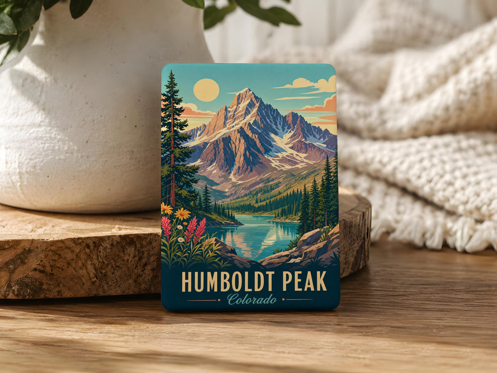 Humboldt Peak Fridge Magnet, Colorado Mountain Summit Souvenir Magnet, Hiking Adventure Gift, Rocky Mountains Decor Magnet