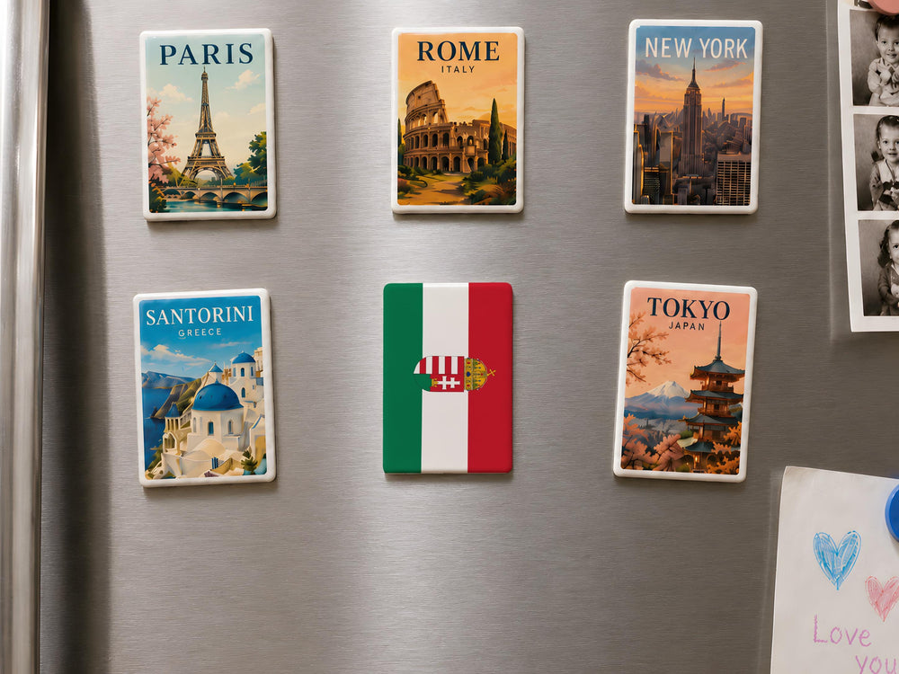 Hungary Flag Fridge Magnet, Hungarian Flag Magnet, Hungary Souvenir Magnet, Budapest Travel Gift, Hungary National Flag Magnet
