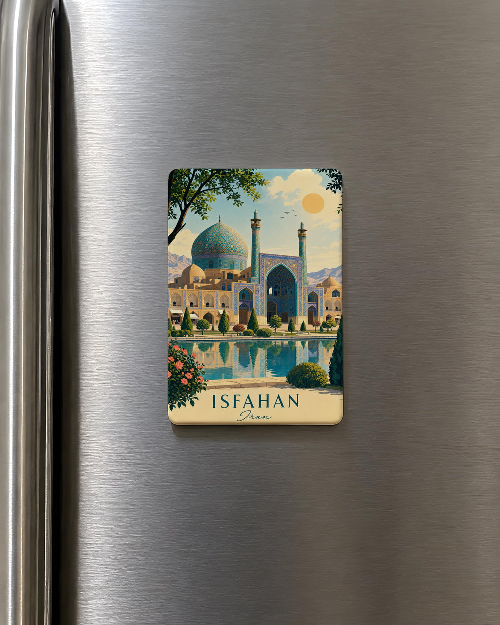 Imam Mosque Fridge Magnet, Islamic Architecture Souvenir Magnet, Persian Mosque Landmark Decor, Muslim Gift Magnet