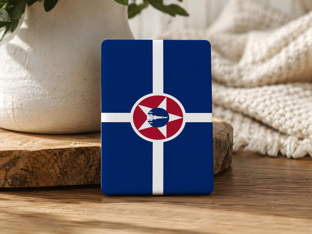 Indianapolis Flag Fridge Magnet, Indianapolis Indiana Souvenir Magnet, Indy City Flag Kitchen Refrigerator Magnet