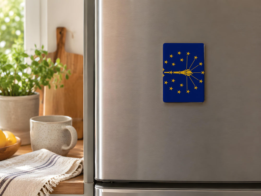Indiana State Flag Fridge Magnet, Indiana Flag Magnet, Indiana Souvenir Magnet, State Pride Refrigerator Magnet, Indiana Gift