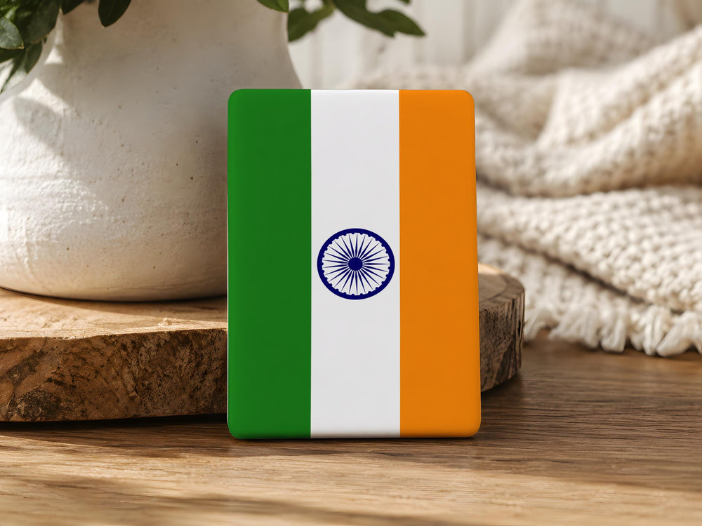 India Flag Fridge Magnet, Indian National Flag Magnet, India Patriotic Souvenir Magnet, India Flag Kitchen Magnet
