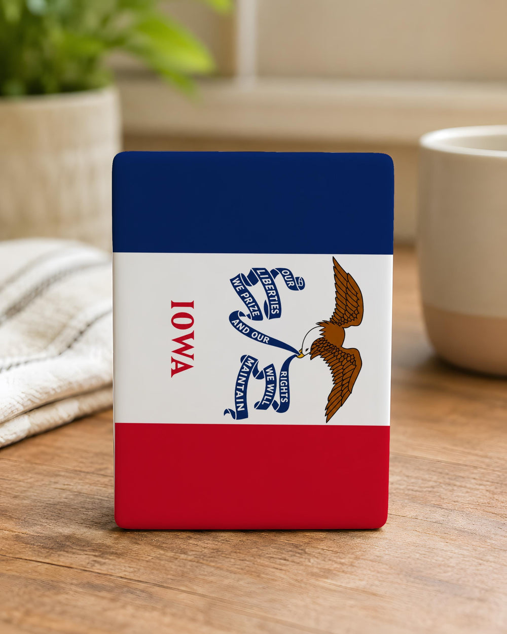 Iowa State Flag Fridge Magnet Iowa Souvenir Magnet Iowa Pride Gift State Flag Magnet for Kitchen Locker Office