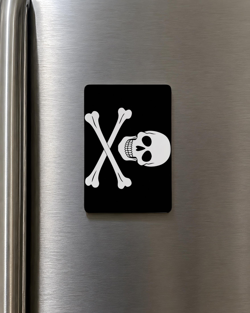 Jolly Roger Pirate Flag Fridge Magnet, Skull and Crossbones Buccaneer Ship Banner Refrigerator Magnet