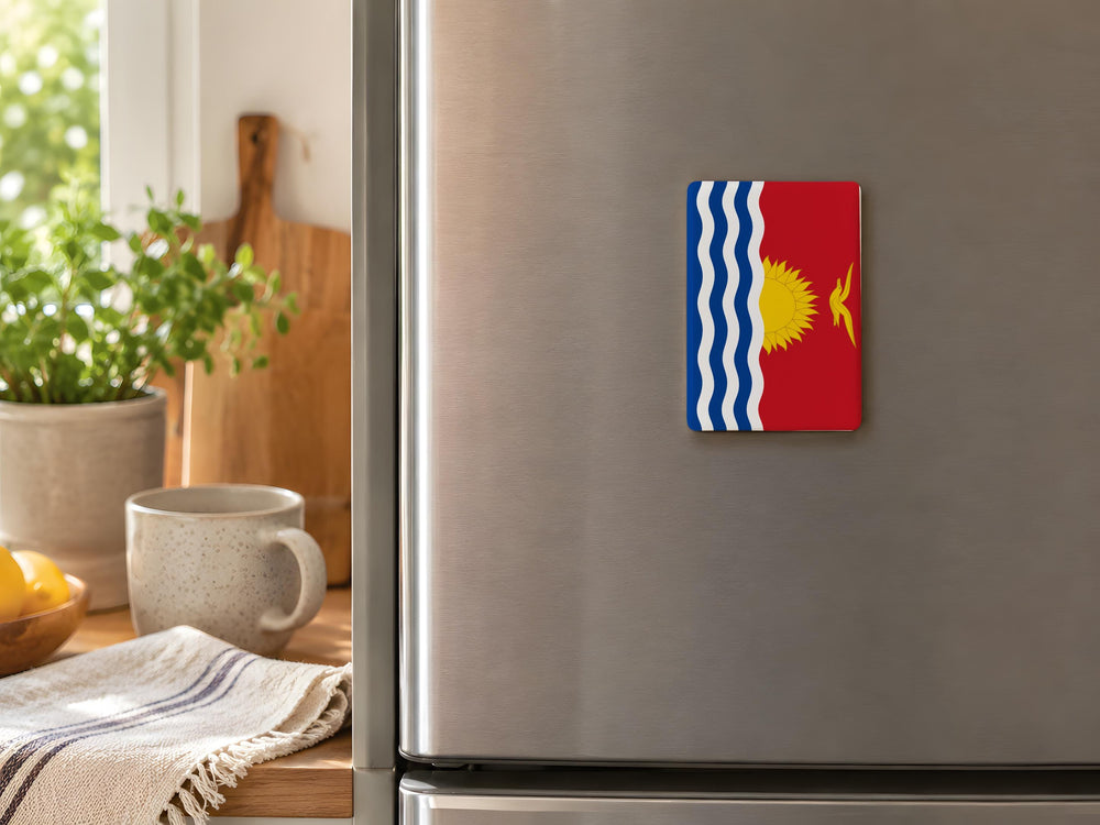 Kiribati Flag Fridge Magnet, Kiribati National Flag Magnet, Kiribati Souvenir Magnet, Island Nation Flag Kitchen Magnet