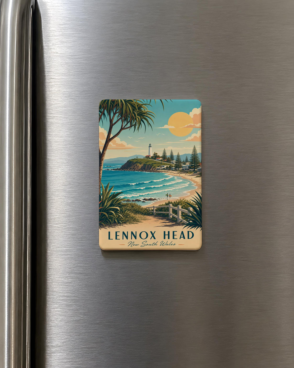 Lennox Head Fridge Magnet, Lennox Head Australia Souvenir Magnet, Coastal Town Travel Keepsake Magnet