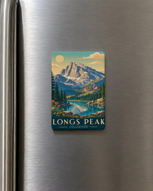 Longs Peak Fridge Magnet, Rocky Mountain National Park Souvenir Magnet, Colorado Mountain Peak Refrigerator Magnet