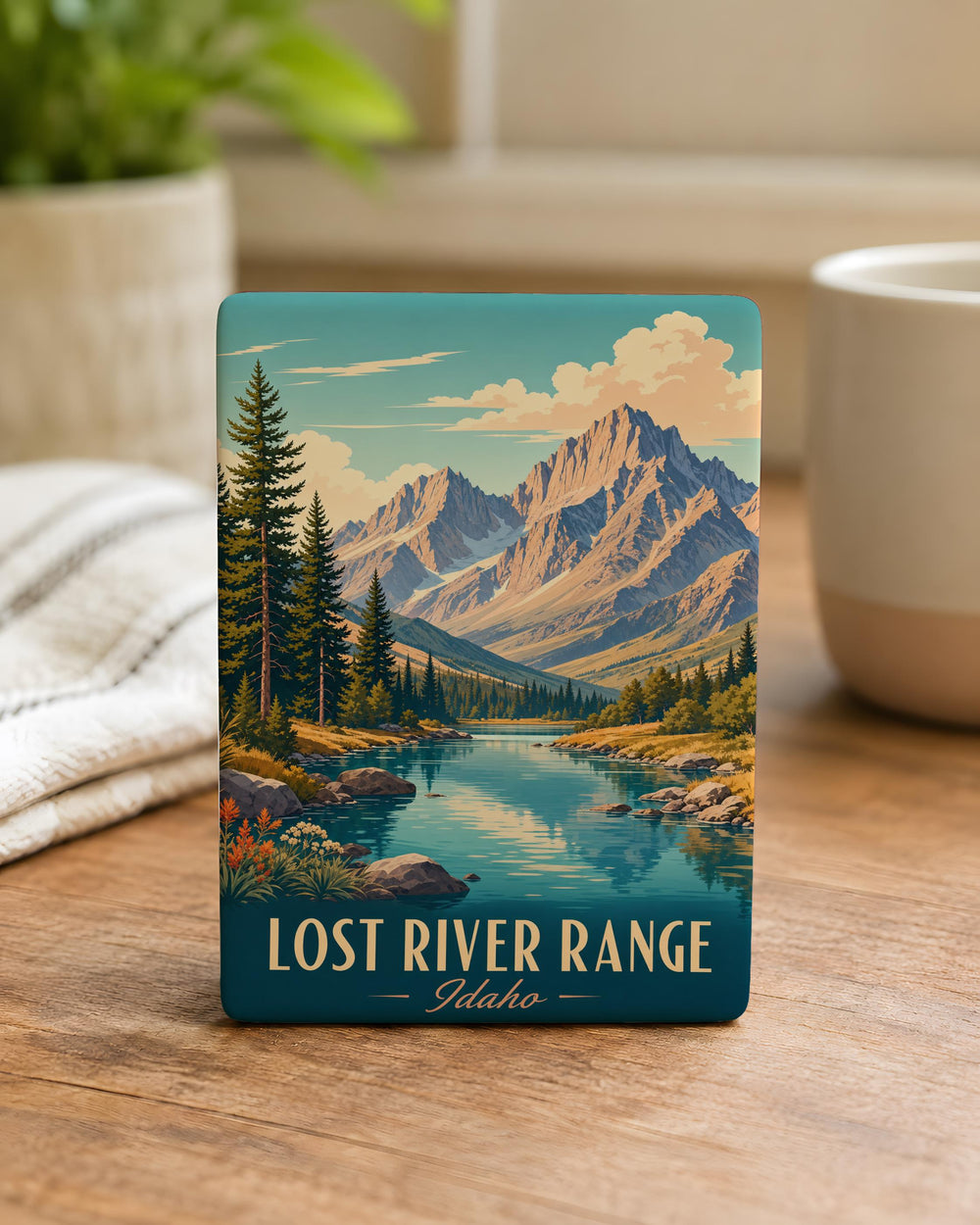 Lost River Range Fridge Magnet, Idaho Mountain Range Souvenir Magnet, Outdoor Adventure Travel Gift, Hiking Camping Keepsake Magnet