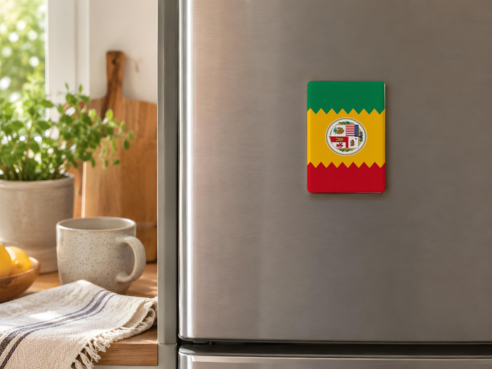 Los Angeles Flag Fridge Magnet, LA City Flag Souvenir Magnet, California Travel Gift, Los Angeles Decor Magnet