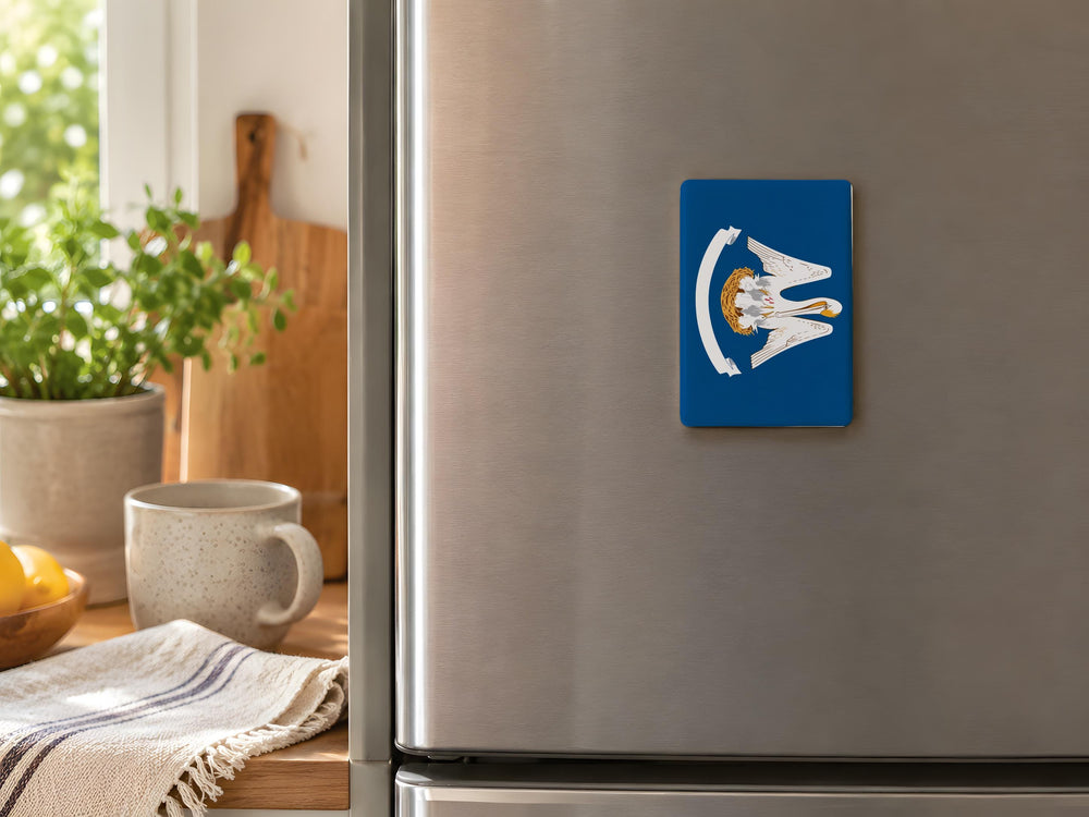 Louisiana State Flag Fridge Magnet, Louisiana Flag Magnet, Louisiana Souvenir Magnet, Louisiana Gift, State Flag Kitchen Magnet