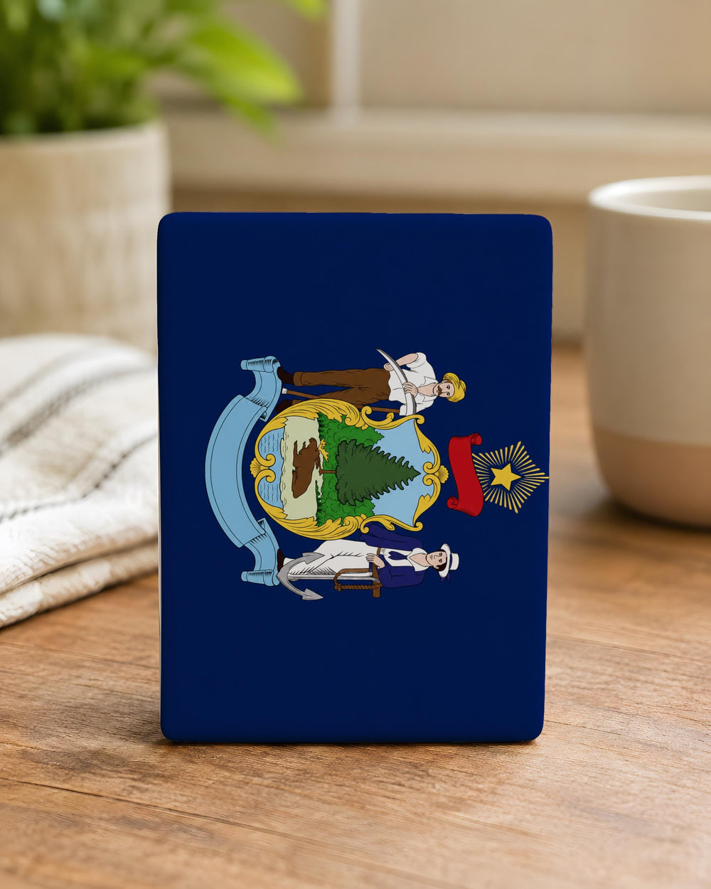Maine State Flag Fridge Magnet, Maine Flag Souvenir Magnet, Maine Gift, Vacation Keepsake, New England State Flag Magnet