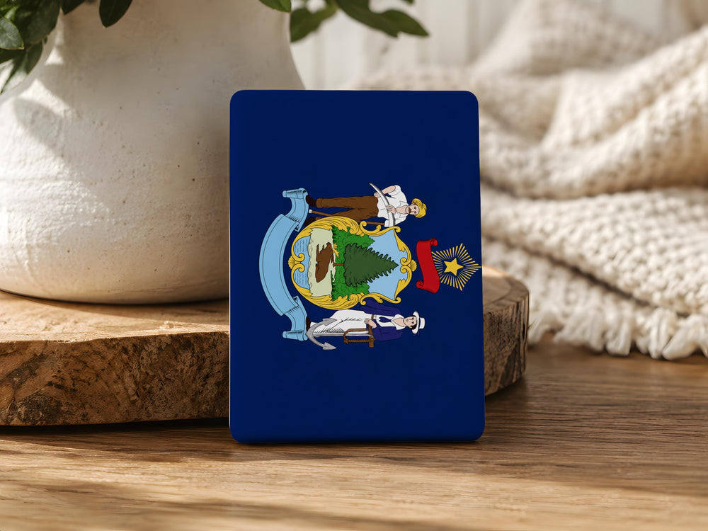 Maine State Flag Fridge Magnet, Maine Flag Souvenir Magnet, Maine Gift, Vacation Keepsake, New England State Flag Magnet